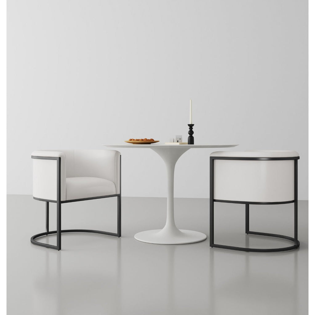 Cosmopolitan Dining Chair with Geometric Metal Frame - Multiple Colors