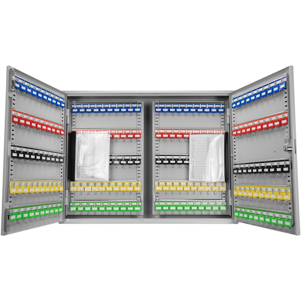 Adjustable Key Lock Box with Digital Lock - 400 Key Capacity - Gray