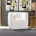 Ergonomic Design Swivel Chair with Tufted Accent - Multiple Colors
