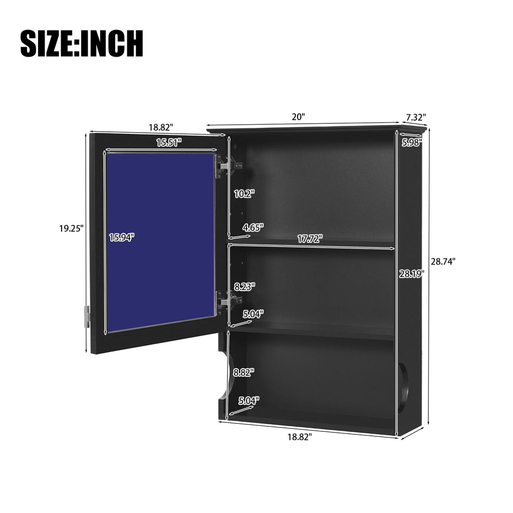 Wall Mounted Bathroom Storage Cabinet With Mirror