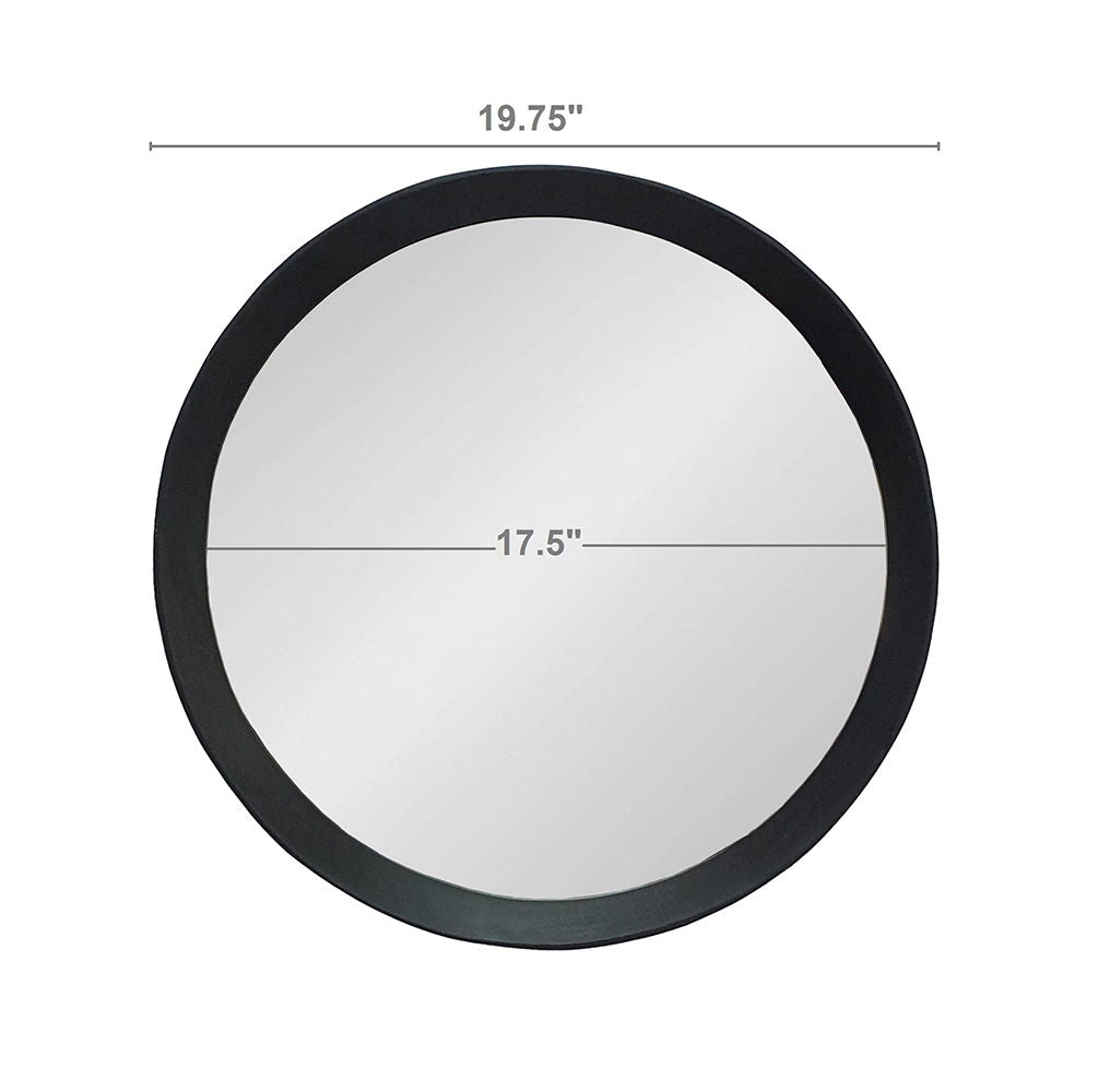 Transitional Mango Wood Wall Mirror with Frame - Multiple Colors
