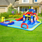 10 in1 Inflatable Slide Water Park with Climbing Wall - Multicolor