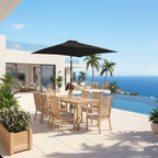 Rectangular Patio Umbrella with Crank Tilt - UV-Resistant Canopy