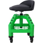 Pneumatic 360 Degree Swivel Creeper Stool with Adjustable Height - Red, Yellow, Green, Dark Gray