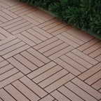 Interlocking Deck Tiles 44 Pack with Easy Click Installation - Dark Brown or Dark Gray
