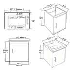 20" Floating Bathroom Vanity with Soft-Close Doors - White