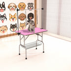 Folding Pet Grooming Table with Adjustable Arm - Multiple Colors