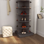 360 Rotating Shoe Cabinet 6 Layers with Space-Saving Rotating Design - Multiple Colors