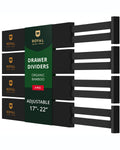 Royal Craft Wood Drawer Dividers — Black, 22-Inch