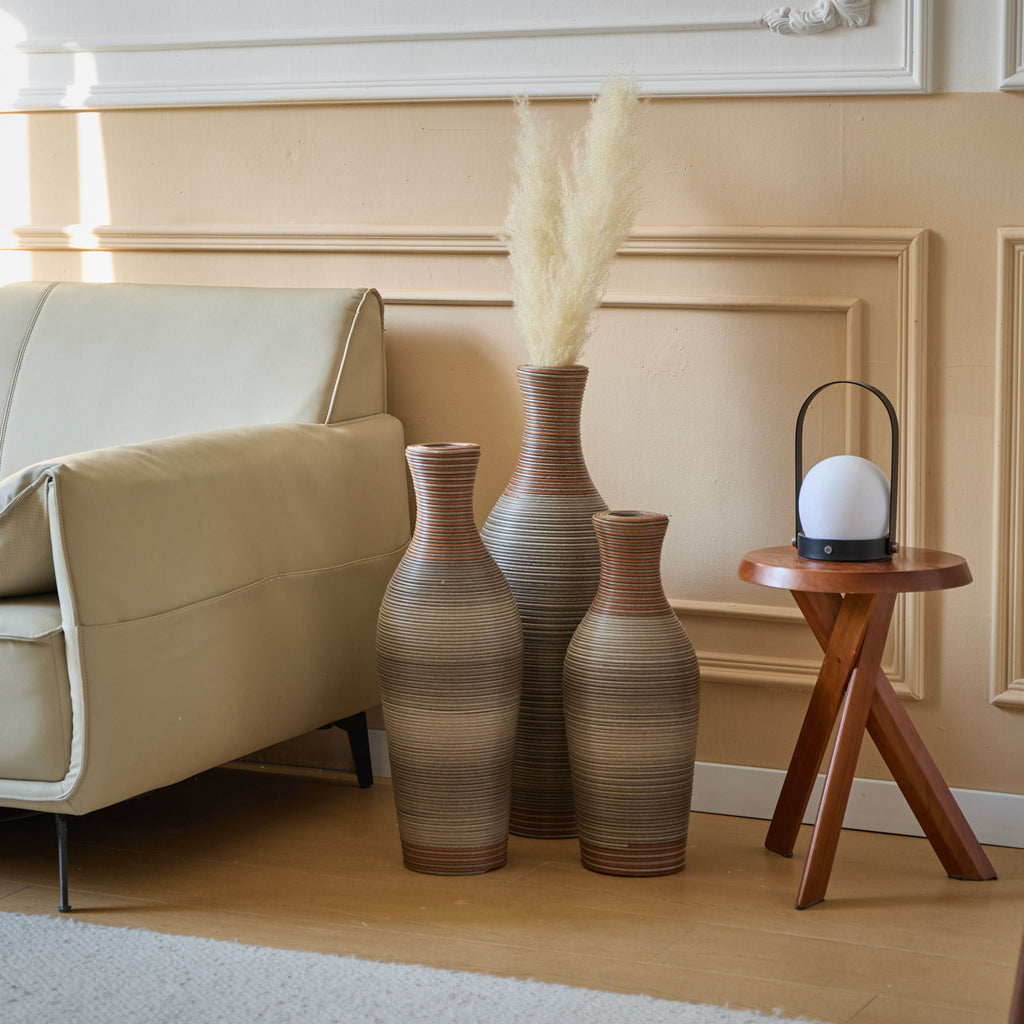 Classic And Neat Floor Vase with High Independent Stand - Multiple Colors
