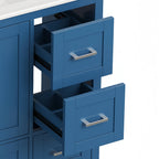 42" Bathroom Vanity with Ceramic Sink - Navy Blue