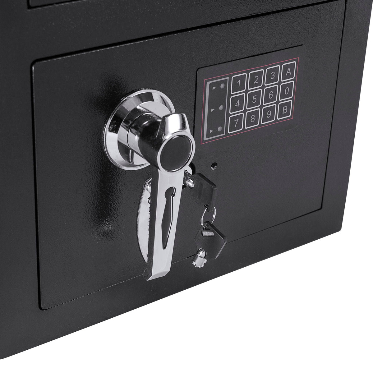 Durable Keypad Depository Safe with Dual PIN Access - Black