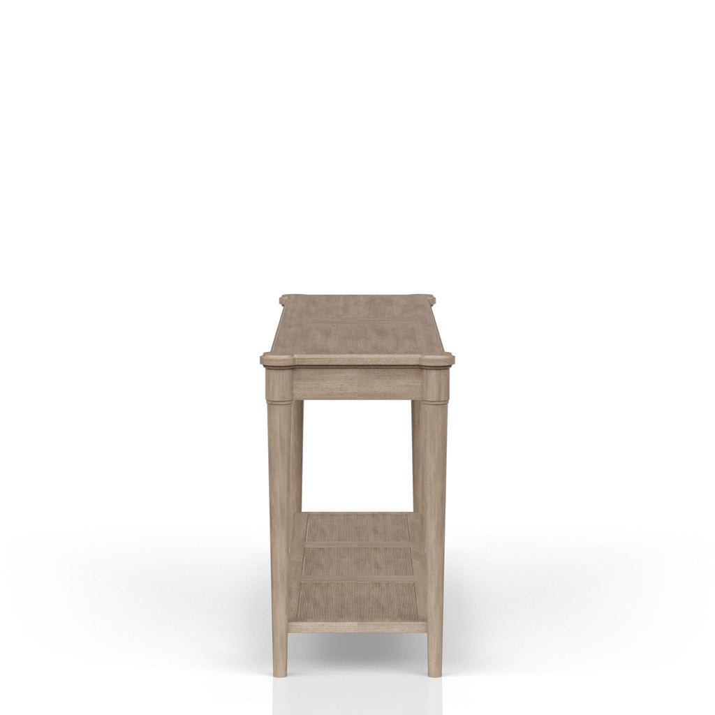 Sofa Table with Storage Drawers and Shelf – Sand