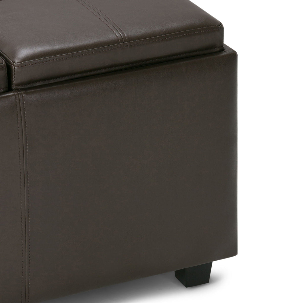 Avalon Upholstered Storage Ottoman with Flip-Over Serving Trays - Multiple Colors