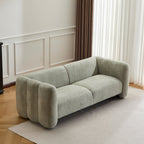 Boucle 3-Seater Sofa with Wave Design - 83"