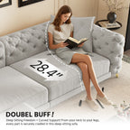 3-In-1 Convertible Sleeper Sofa Set with Deep Seat & Movable Ottoman - White, Beige, Gray