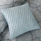 12 Piece Blue King Comforter Set with Cotton Bed Sheets