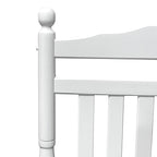 Balcony Porch Adult Rocking Chair with Solid Hardwood Frame - Available in Brown, Oak, or White