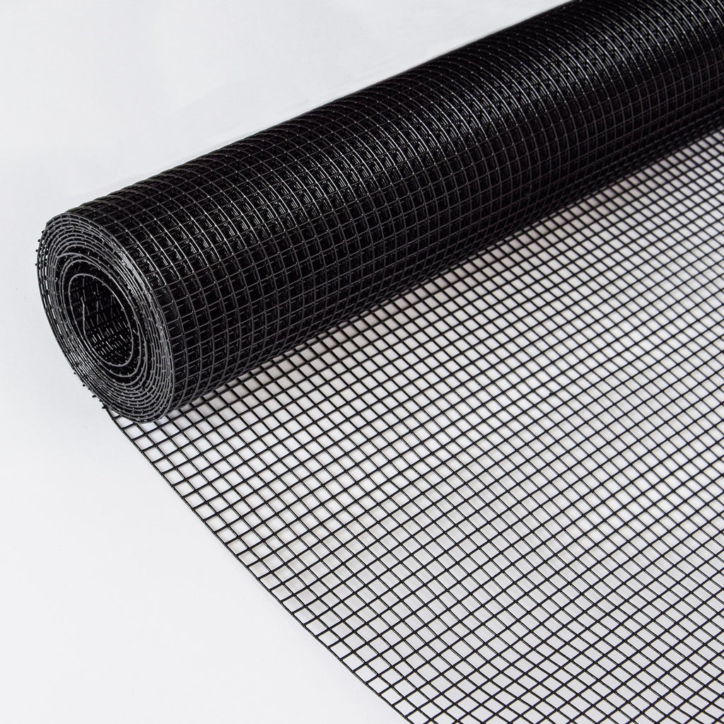 Vinyl Coated Hardware Cloth Fencing with 1/4" Mesh - Black