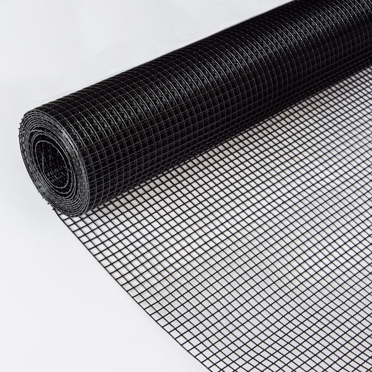 Vinyl Coated Hardware Cloth Fencing with 1/4" Mesh - Black