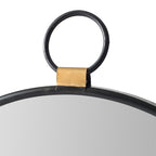 Black Contemporary Wall Mirror with Minimalist Frame - 24" W x 27.5" H