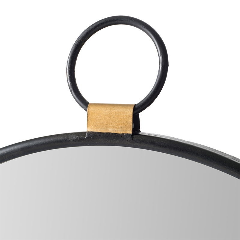 Black Contemporary Wall Mirror with Minimalist Frame - 24" W x 27.5" H