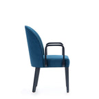Upholstered Armchair with Solid Beech Wood Frame - Blue or Gray