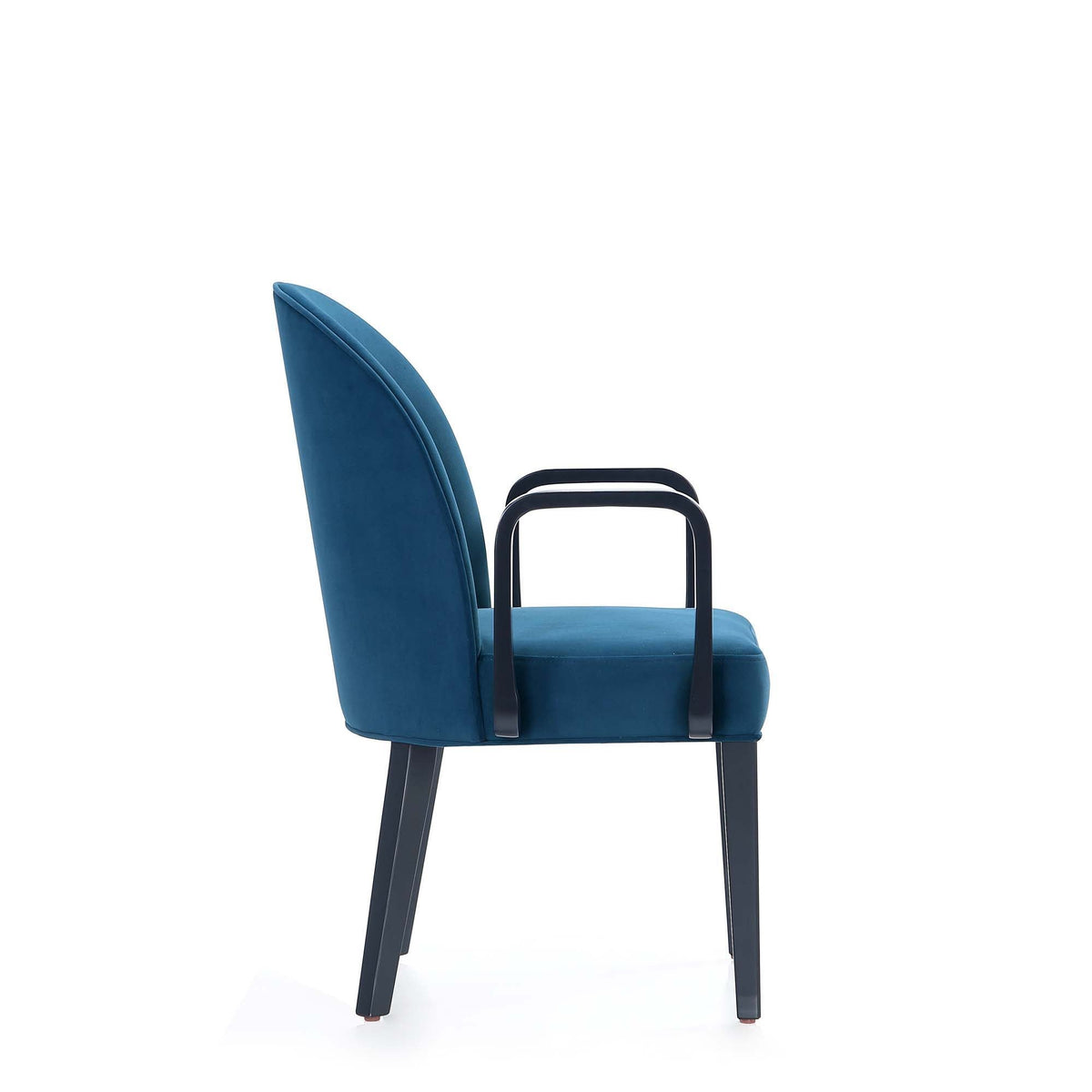 Upholstered Armchair with Solid Beech Wood Frame - Blue or Gray