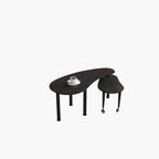 Rotatable Cocktail Table with 360 Degree Rotating Top – Solid Wood Legs