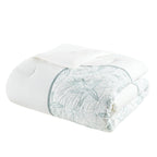 White King Comforter Set with Coastal Embroidery - 100% Cotton