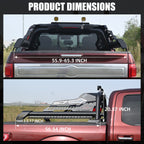Adjustable Steel Truck Bed Roll Bar with Cargo Stability - Black