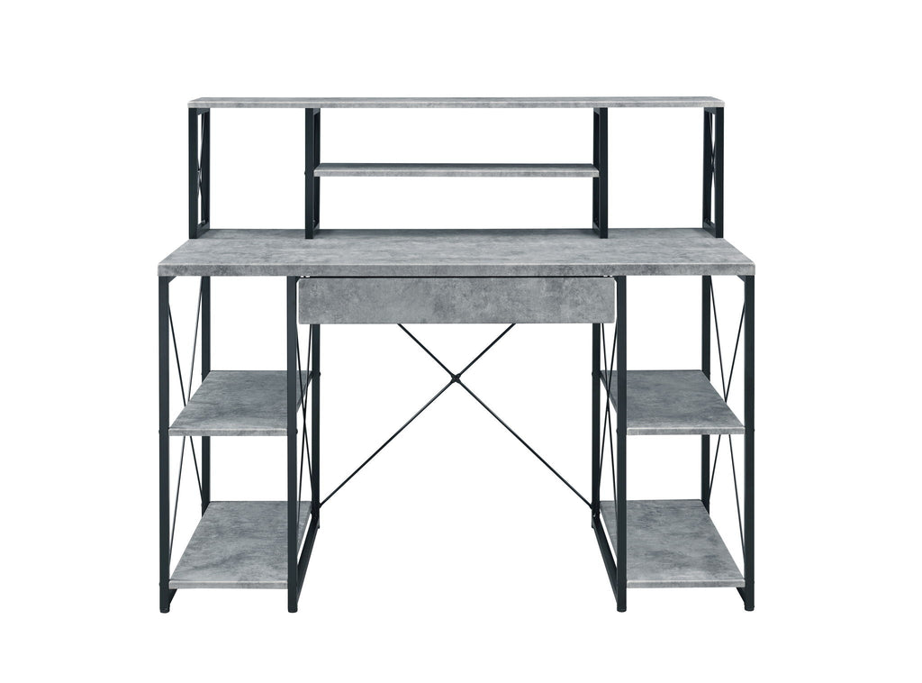 Amiel All Purpose Writing Desk with Storage - Black, Dark Gray, or White