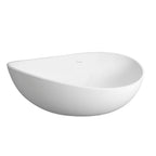 Freestanding Solid Surface Soaking Bathtub with Ergonomic Design – White or Black