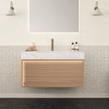 Nyah 36'' Bathroom Vanity with Sensor Lighting - Carrara