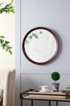 Transitional Mango Wood Wall Mirror with Frame - Multiple Colors