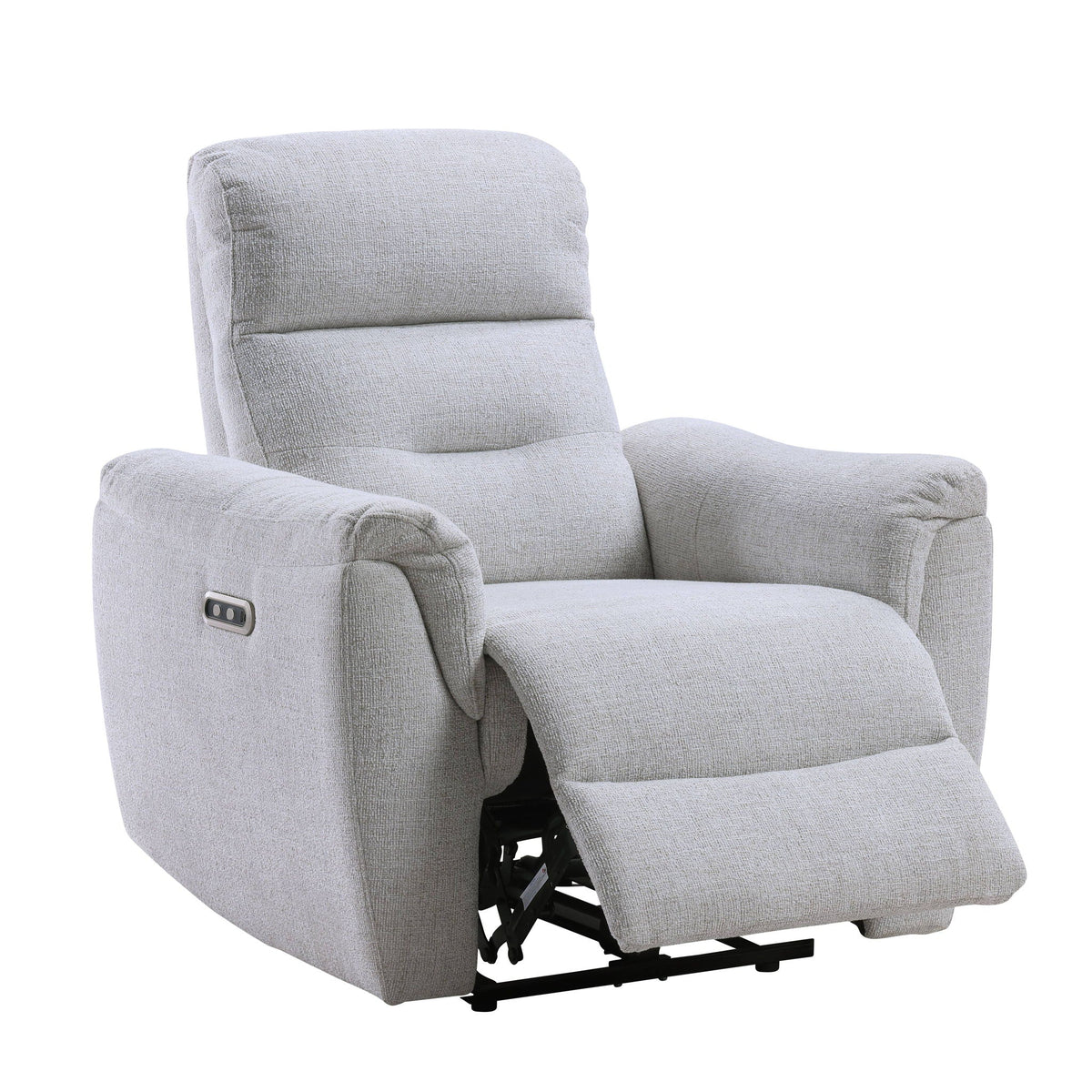 Gray Power Motion Recliner with USB Port - Adjustable Comfort