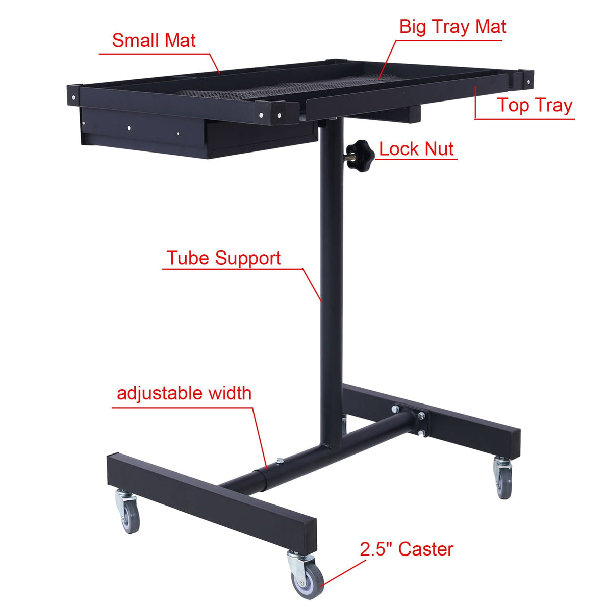 Adjustable Tear Down Work Table With Drawer