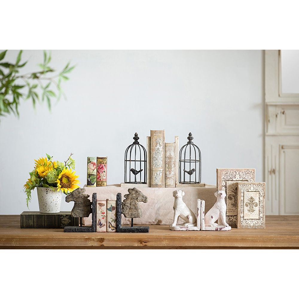 Multi-Color Book Boxes Set of 4 with Elegant Floral Design