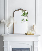 Baroque Inspired Arch Wall Mirror with Ornate Design - Gold or Black