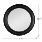 Round Wall Mirror with Black Frame - 20.5 Inch