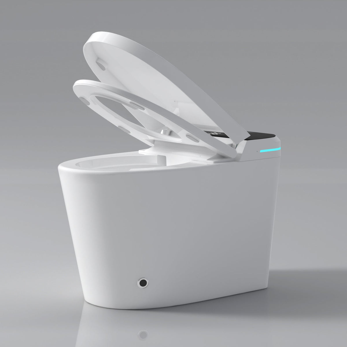 Modern Smart Toilet with Built-In Bidet and Advanced Features - White
