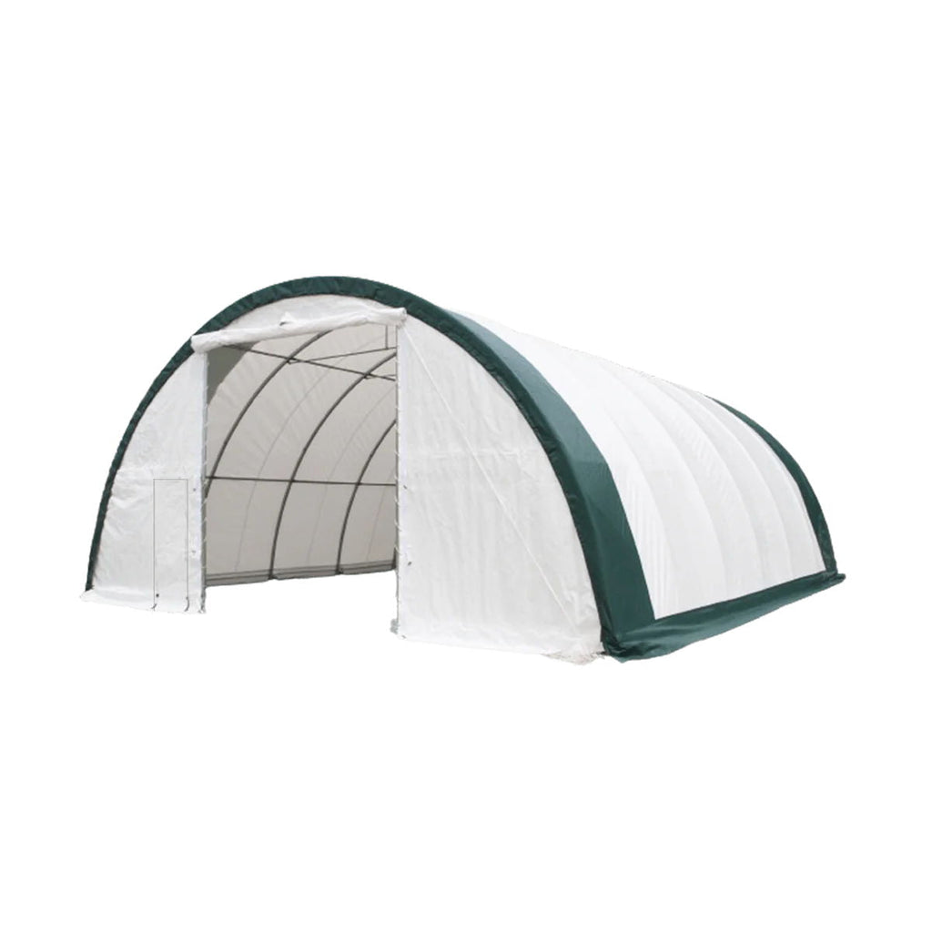 Single Truss Arch Storage PE Shelter - White