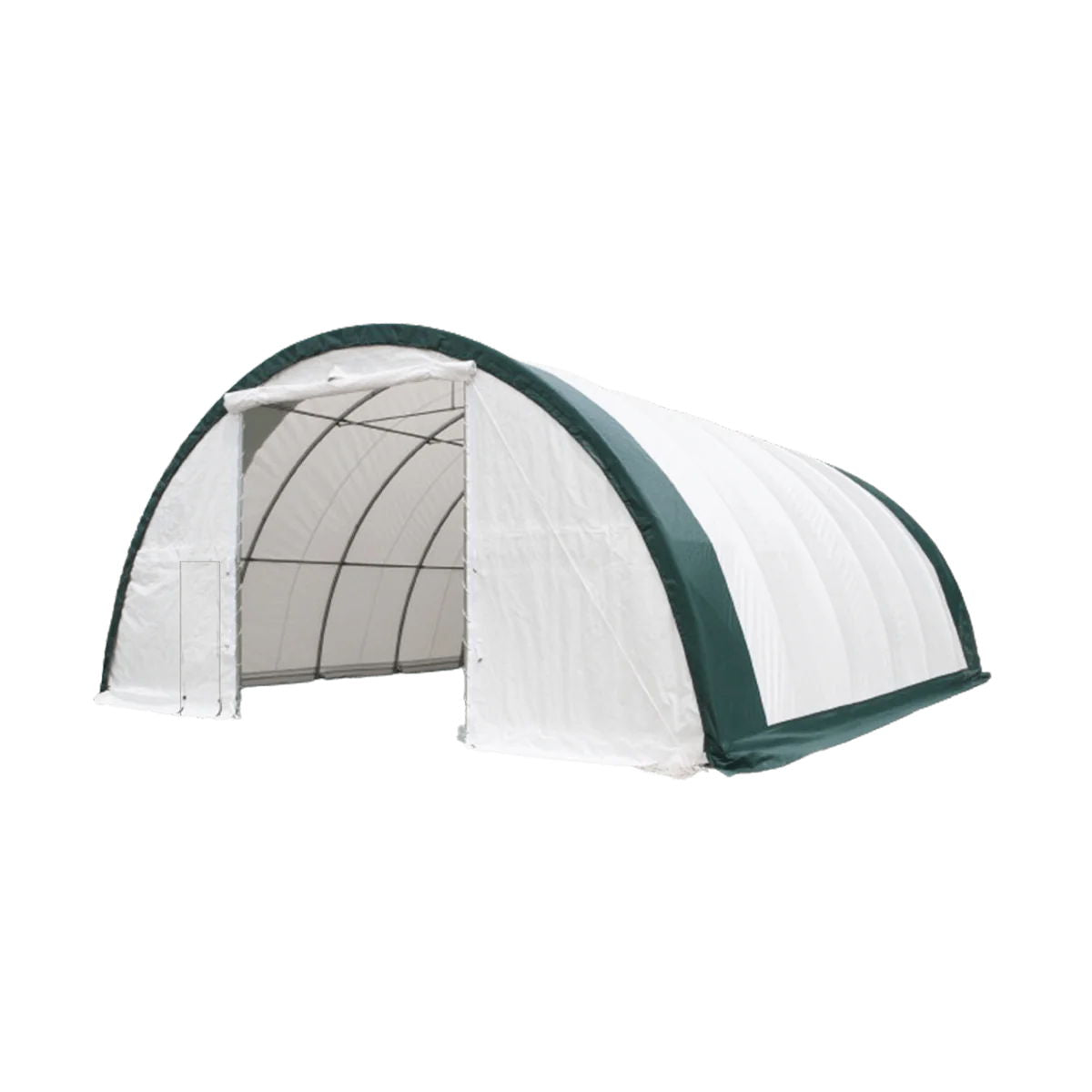 Single Truss Arch Storage PE Shelter - White