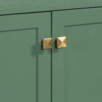Green Bathroom Vanity with Single Undermount Sink and Storage - Solid Wood