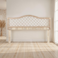King Size Rattan Headboard with Adjustable Height - Natural