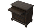 2 Drawer Nightstand with Pull-Out Tray - Mahogany