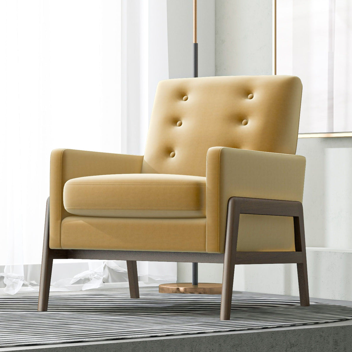 Cole Solid Wood Lounge Chair