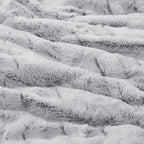 Twin/Twin XL Faux Fur Comforter Mini Set with Hypoallergenic Fill - Grey