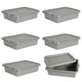 Commercial Meat Tubs with Lids 6-Pack - Food-Grade Plastic