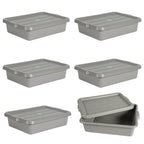 Commercial Meat Tubs with Lids 6-Pack - Food-Grade Plastic